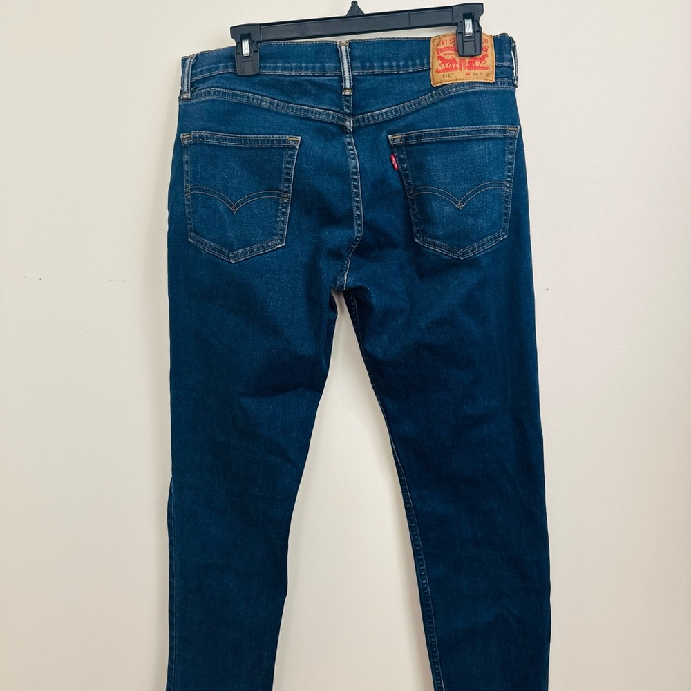Levi's Dark Blue Straight Jeans 511 - Picture 4 of 9